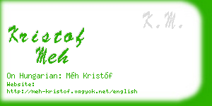 kristof meh business card